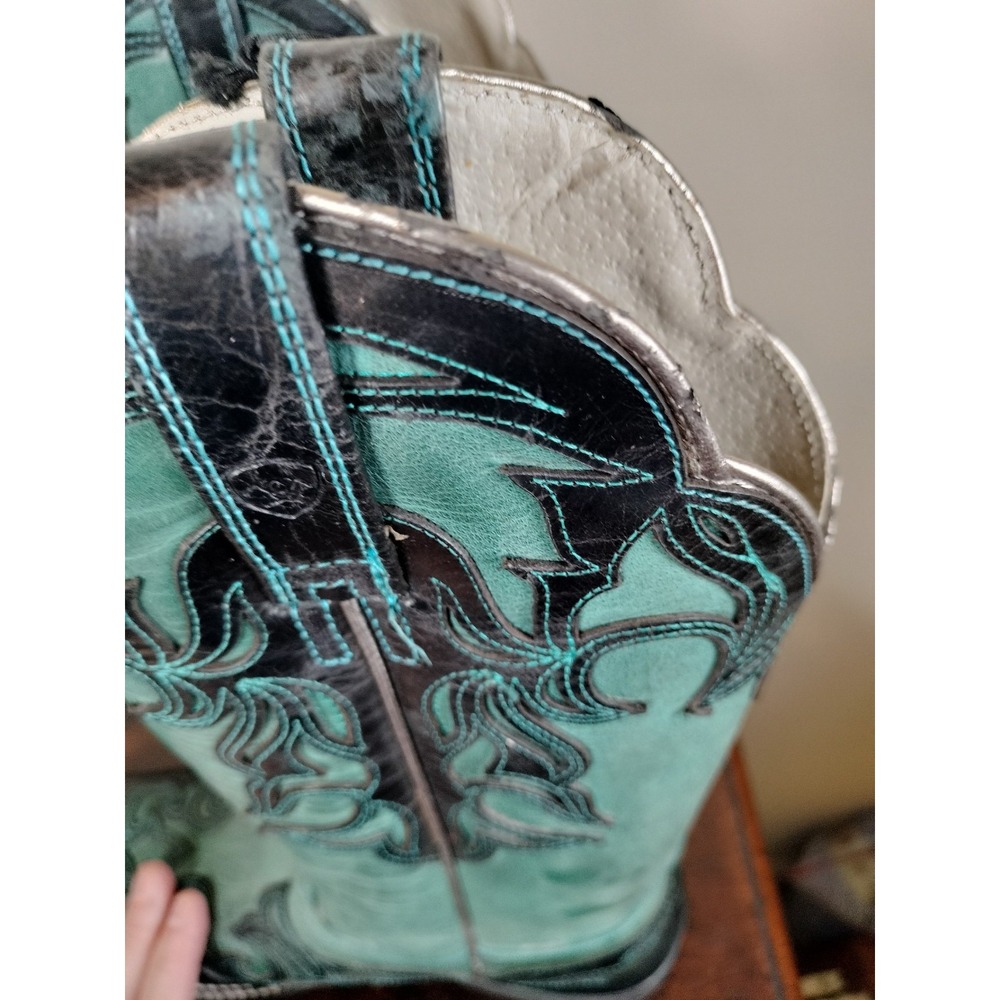 NWT Ariat Cassidy Western Boots Women's 6 B Midnight Turquoise Leather Squaretoe - Picture 11 of 16